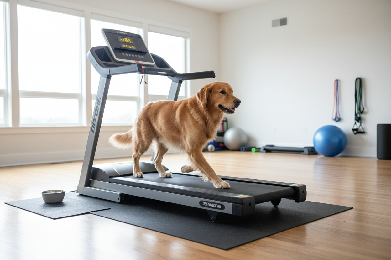 geneartea prmage of a dning on a treadmill for dogs