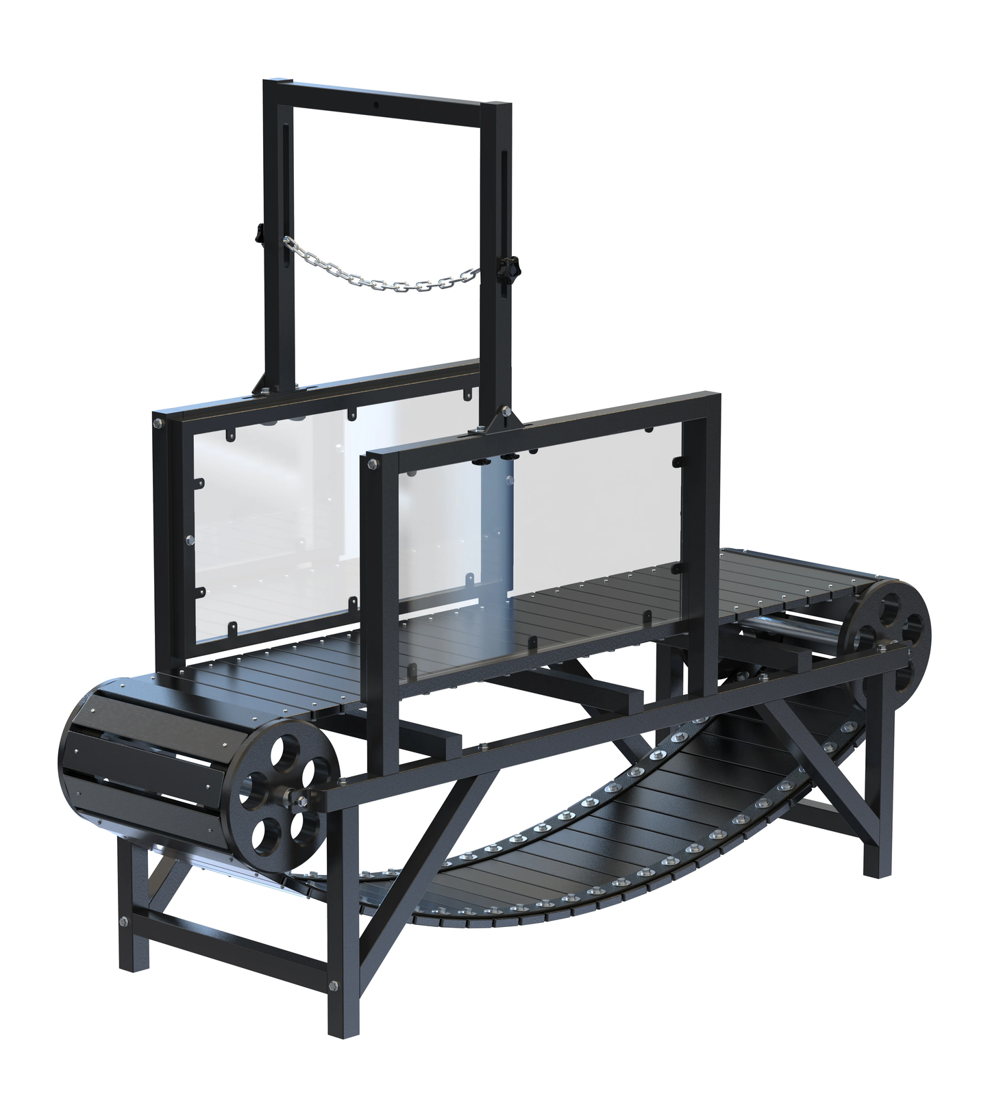 Manual Dog Treadmill for Large Dogs with Steel Frame and Safety Panels